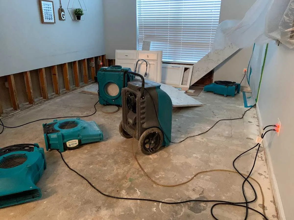 Dehumidifier in flood-cut room for Water Extraction & Removal in Frankfort Square